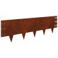 vidaXL Περίγραμμα γκαζόν 10 τμχ. 100 x 30 cm Ατσάλι Σκ rusty
