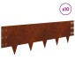 vidaXL Περίγραμμα γκαζόν 10 τμχ. 100 x 30 cm Ατσάλι Σκ rusty
