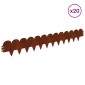 vidaXL Περίγραμμα γκαζόν 20 τμχ. 103 x 15 εκ Ατσάλι Σκ rusty