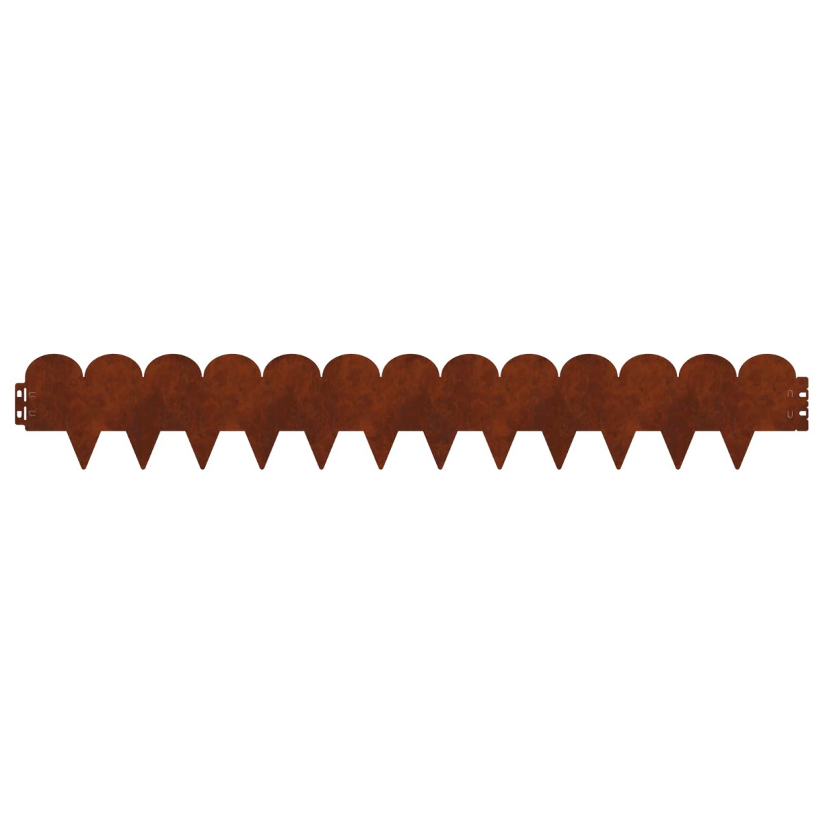 vidaXL Περίγραμμα γκαζόν 20 τμχ. 103 x 15 εκ Ατσάλι Σκ rusty