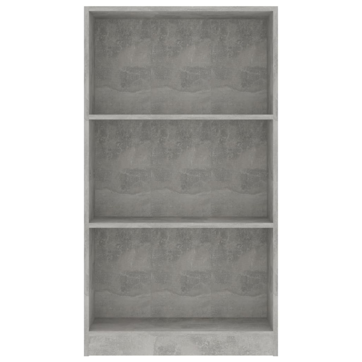 vidaXL Βιβλιοθήκη με 3 Ράφια Γκρι Σκυροδ. 60x24x109 εκ. Επεξεργ. Ξύλο