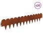 vidaXL Περίγραμμα γκαζόν 20 τμχ. 103 x 20 εκ Ατσάλι Σκ rusty