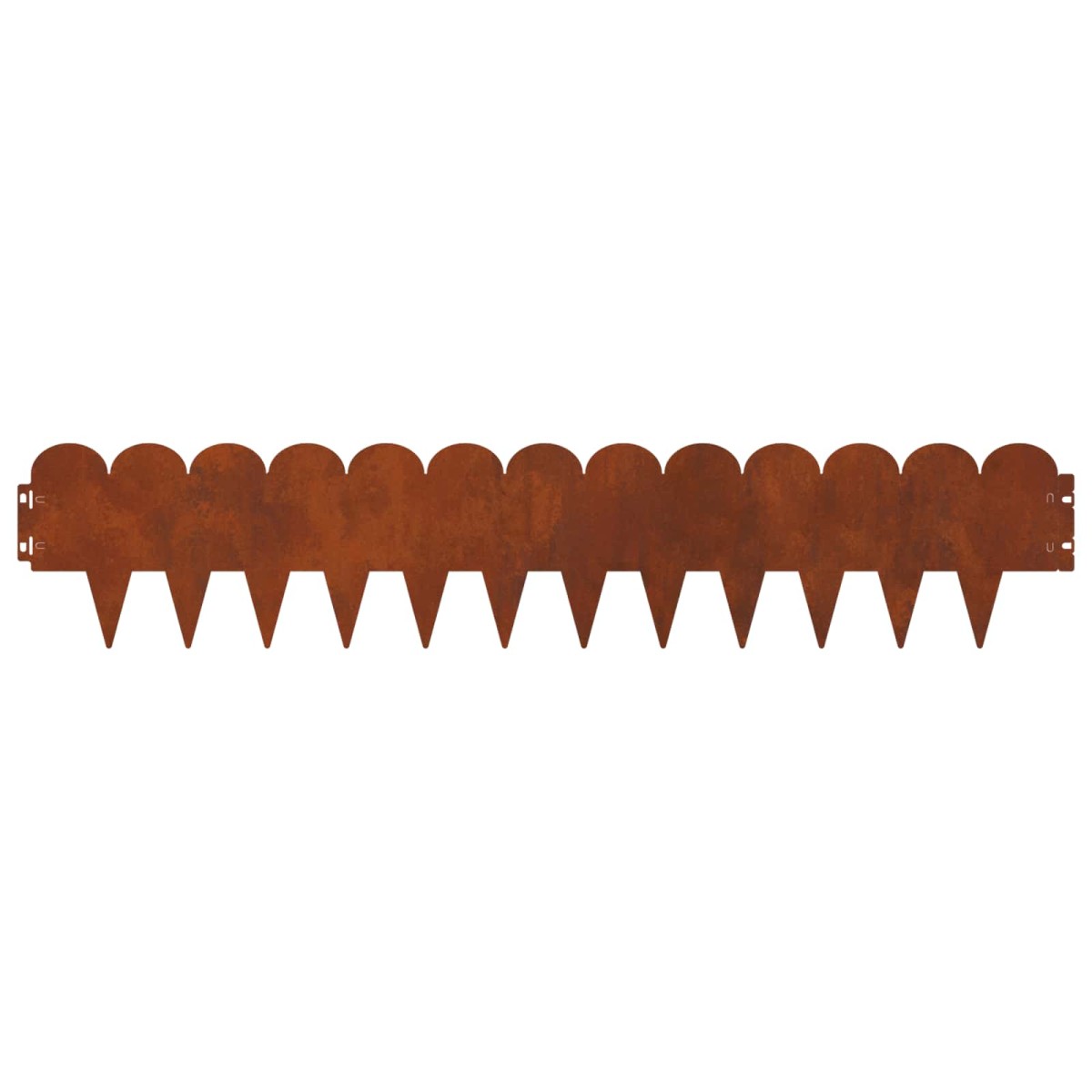 vidaXL Περίγραμμα γκαζόν 20 τμχ. 103 x 20 εκ Ατσάλι Σκ rusty
