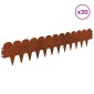 vidaXL Περίγραμμα γκαζόν 30 τμχ. 103 x 20 εκ Ατσάλι Σκ rusty