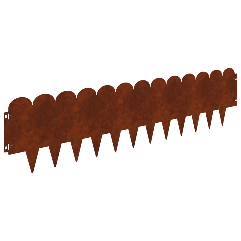 vidaXL Περίγραμμα γκαζόν 20 τμχ. 103 x 25 εκ Ατσάλι Σκ rusty