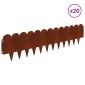 vidaXL Περίγραμμα γκαζόν 20 τμχ. 103 x 25 εκ Ατσάλι Σκ rusty