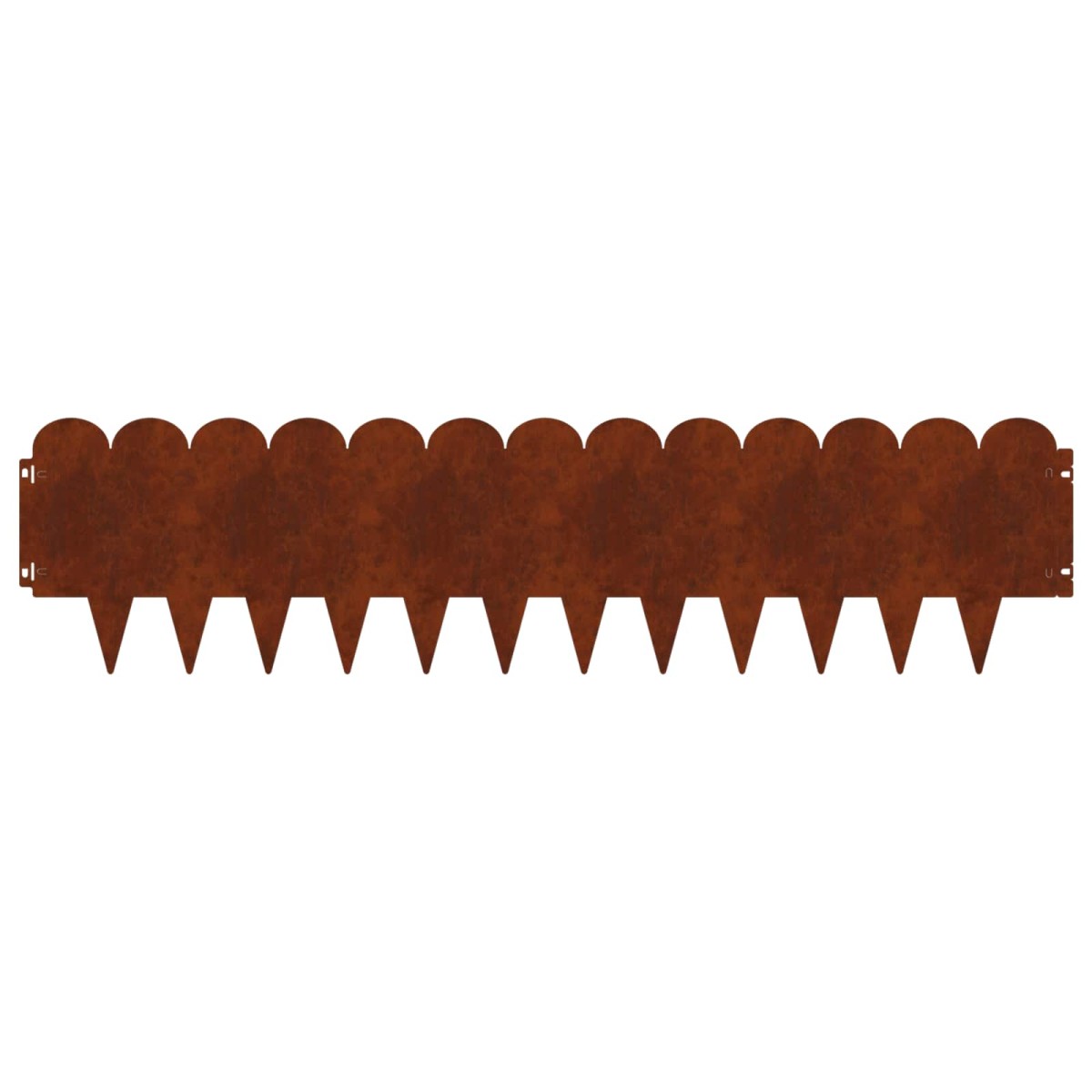 vidaXL Περίγραμμα γκαζόν 20 τμχ. 103 x 25 εκ Ατσάλι Σκ rusty