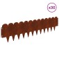vidaXL Περίγραμμα γκαζόν 30 τμχ. 103 x 25 εκ Ατσάλι Σκ rusty