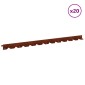 vidaXL Περίγραμμα γκαζόν 20 τμχ. 102 x 4 x 4 εκ. Ατσάλι Σκ rusty