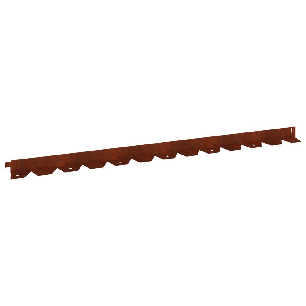 vidaXL Περίγραμμα γκαζόν 50 τμχ. 102 x 4 x 4 εκ. Ατσάλι Σκ rusty