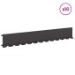 vidaXL Περίγραμμα γκαζόν 10 τμχ. 102 x 15 x 4 εκ. Ατσάλι Μαύρο