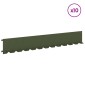 vidaXL Περίγραμμα γκαζόν 10 τμχ. 102 x 15 x 4 εκ. Ατσάλι Λαδί