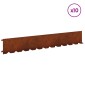 vidaXL Περίγραμμα γκαζόν 10 τμχ. 102 x 15 x 4 εκ. Ατσάλι Σκ rusty