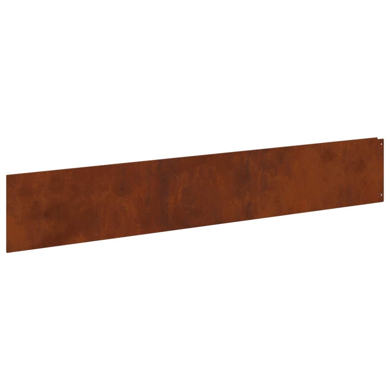 vidaXL Περίγραμμα γκαζόν 20 τμχ. 100 x 18 εκ Ατσάλι Σκ rusty