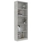 vidaXL Βιβλιοθήκη με 5 Ράφια Γκρι Σκυροδέμ. 60x24x175 εκ. Μοριοσανίδα
