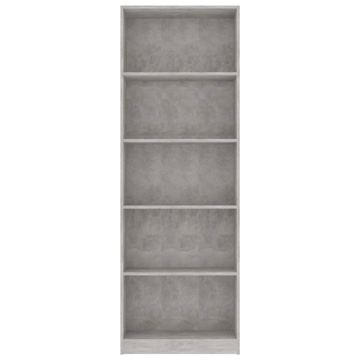 vidaXL Βιβλιοθήκη με 5 Ράφια Γκρι Σκυροδέμ. 60x24x175 εκ. Μοριοσανίδα