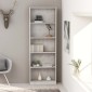 vidaXL Βιβλιοθήκη με 5 Ράφια Γκρι Σκυροδέμ. 60x24x175 εκ. Μοριοσανίδα