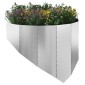 vidaXL Περίγραμμα γκαζόν 4 τμχ. 100 x 45 cm Ατσάλι Ασημί