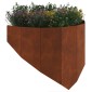 vidaXL Περίγραμμα γκαζόν 100 x 45 cm Ατσάλι Σκ rusty