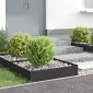 vidaXL Περίγραμμα γκαζόν 4 τμχ. 60 x 60 x 20 εκ Ατσάλι Μαύρο