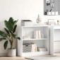 vidaXL Βιβλιοθήκη Λευκή 80x24x75 εκ. από Τεχνητό Ξύλο