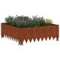 vidaXL Περίγραμμα γκαζόν 60 x 60 x 20 εκ Ατσάλι Σκ rusty