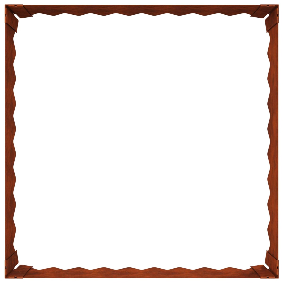 vidaXL Περίγραμμα γκαζόν 60 x 60 x 20 εκ Ατσάλι Σκ rusty