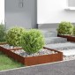 vidaXL Περίγραμμα γκαζόν 4 τμχ. 60 x 60 x 20 εκ Ατσάλι Σκ rusty