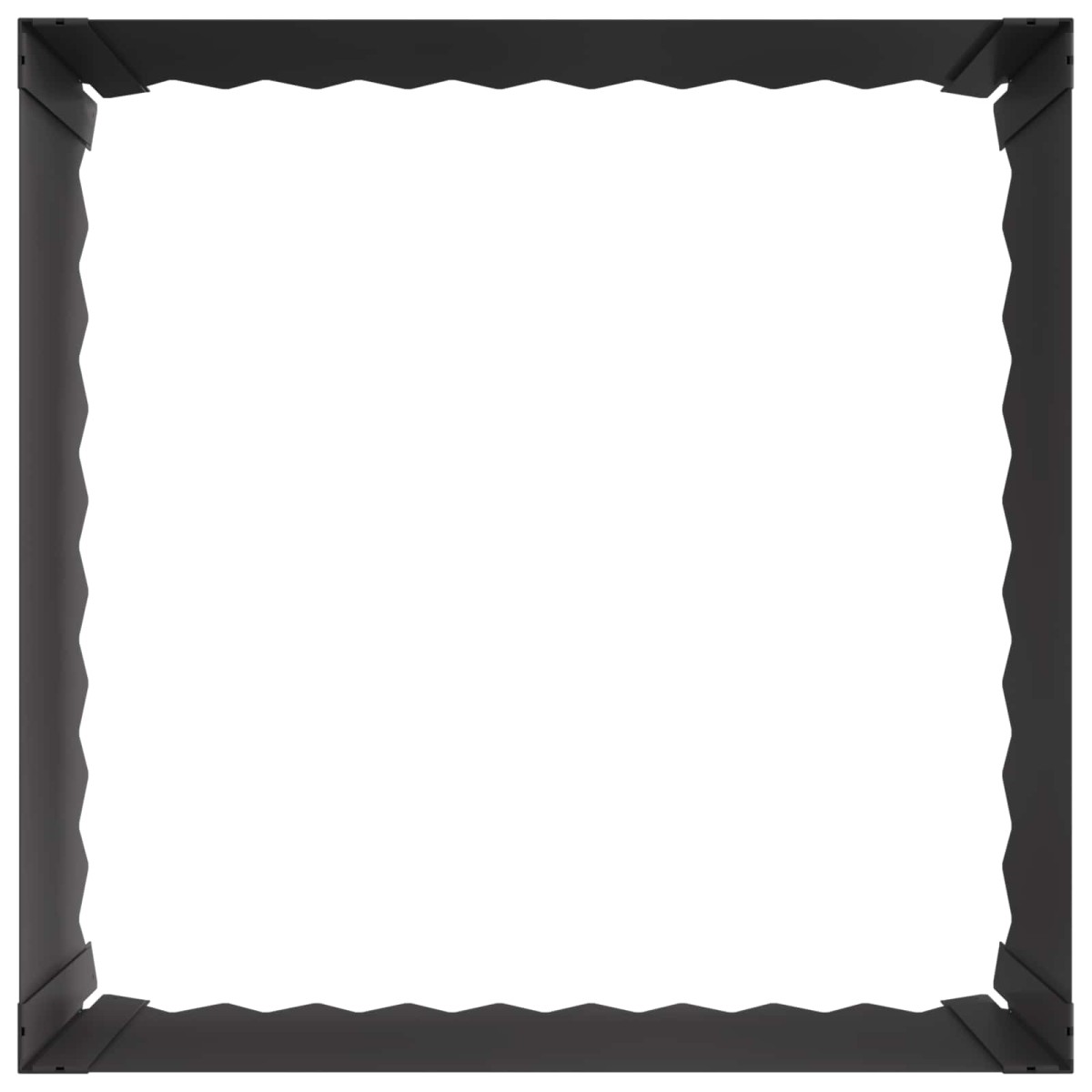 vidaXL Περίγραμμα γκαζόν 4 τμχ. 60 x 60 x 35 cm Ατσάλι Μαύρο