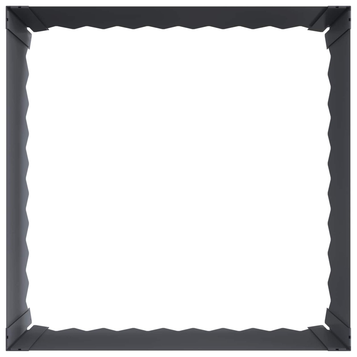 vidaXL Περίγραμμα γκαζόν 4 τμχ. 60 x 60 x 35 cm Ατσάλι Ανθρακί