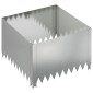 vidaXL Περίγραμμα γκαζόν 4 τμχ. 60 x 60 x 35 cm Ατσάλι Ασημί