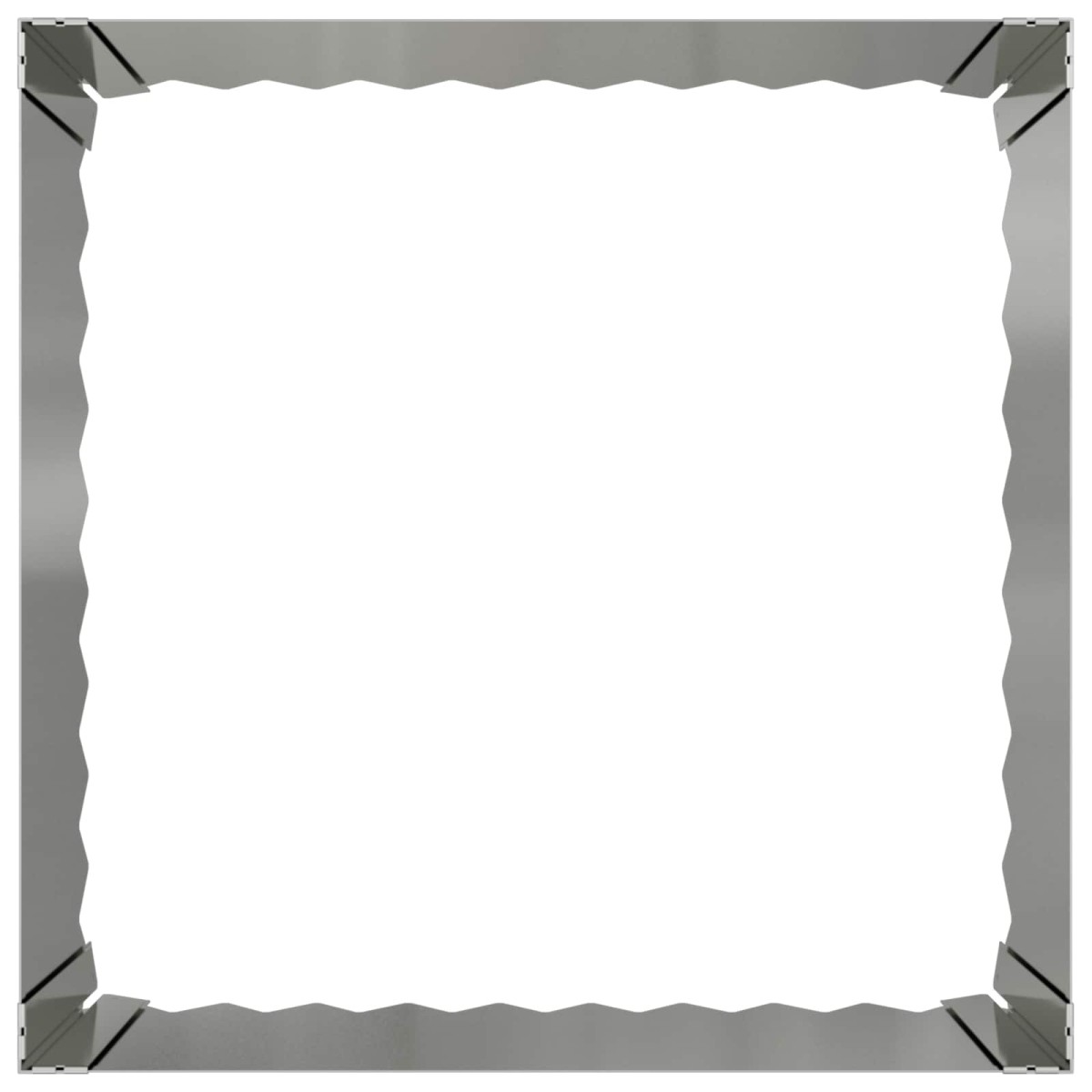 vidaXL Περίγραμμα γκαζόν 4 τμχ. 60 x 60 x 35 cm Ατσάλι Ασημί