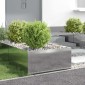 vidaXL Περίγραμμα γκαζόν 4 τμχ. 60 x 60 x 35 cm Ατσάλι Ασημί