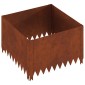 vidaXL Περίγραμμα γκαζόν 60 x 60 x 35 cm Ατσάλι Σκ rusty