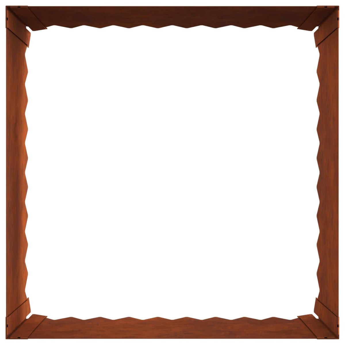 vidaXL Περίγραμμα γκαζόν 60 x 60 x 35 cm Ατσάλι Σκ rusty