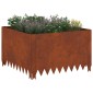 vidaXL Περίγραμμα γκαζόν 4 τμχ. 60 x 60 x 35 cm Ατσάλι Σκ rusty