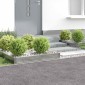 vidaXL Περίγραμμα γκαζόν 4 τμχ. 100 x 60 x 20 εκ. Ατσάλι Ασημί