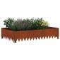vidaXL Περίγραμμα γκαζόν 100 x 60 x 20 εκ. Ατσάλι Σκ rusty