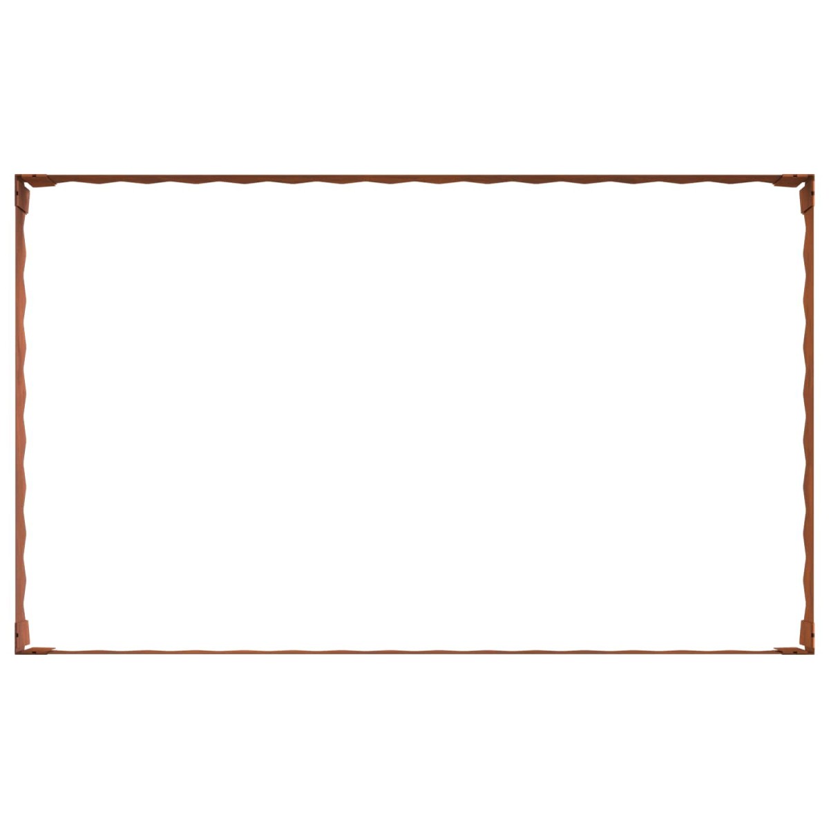 vidaXL Περίγραμμα γκαζόν 100 x 60 x 20 εκ. Ατσάλι Σκ rusty