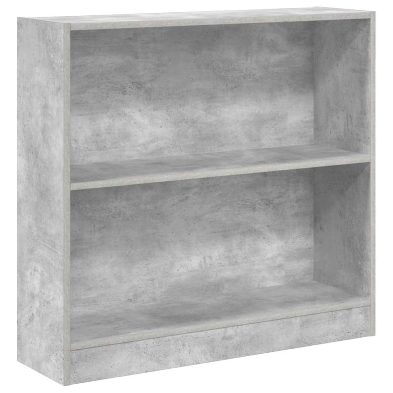 vidaXL Βιβλιοθήκη Γκρι του Σκυροδέματος 80 x 24 x 75 εκ. Μοριοσανίδα