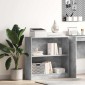 vidaXL Βιβλιοθήκη Γκρι του Σκυροδέματος 80 x 24 x 75 εκ. Μοριοσανίδα