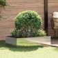 vidaXL Περίγραμμα γκαζόν 100 x 60 x 35 cm Ατσάλι Ασημί