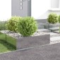 vidaXL Περίγραμμα γκαζόν 4 τμχ. 100 x 60 x 35 cm Ατσάλι Ασημί