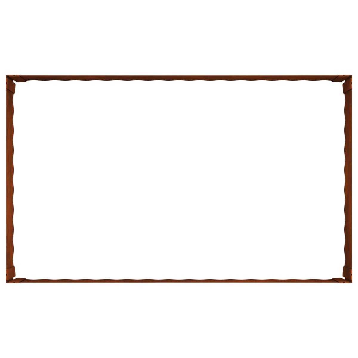 vidaXL Περίγραμμα γκαζόν 100 x 60 x 35 cm Ατσάλι Σκ rusty