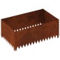 vidaXL Περίγραμμα γκαζόν 4 τμχ. 100 x 60 x 35 cm Ατσάλι Σκ rusty