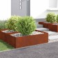 vidaXL Περίγραμμα γκαζόν 4 τμχ. 100 x 60 x 35 cm Ατσάλι Σκ rusty