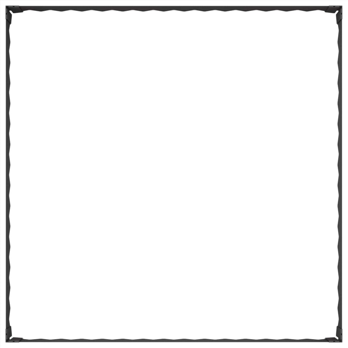 vidaXL Περίγραμμα γκαζόν 4 τμχ. 100 x 100 x 20 cm Ατσάλι Μαύρο