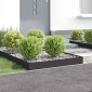 vidaXL Περίγραμμα γκαζόν 4 τμχ. 100 x 100 x 20 cm Ατσάλι Μαύρο