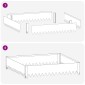 vidaXL Περίγραμμα γκαζόν 100 x 100 x 20 cm Ατσάλι Ασημί
