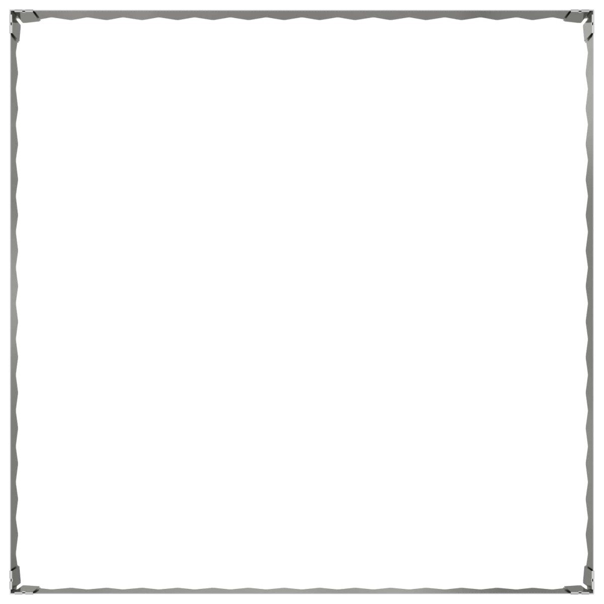 vidaXL Περίγραμμα γκαζόν 4 τμχ. 100 x 100 x 20 cm Ατσάλι Ασημί